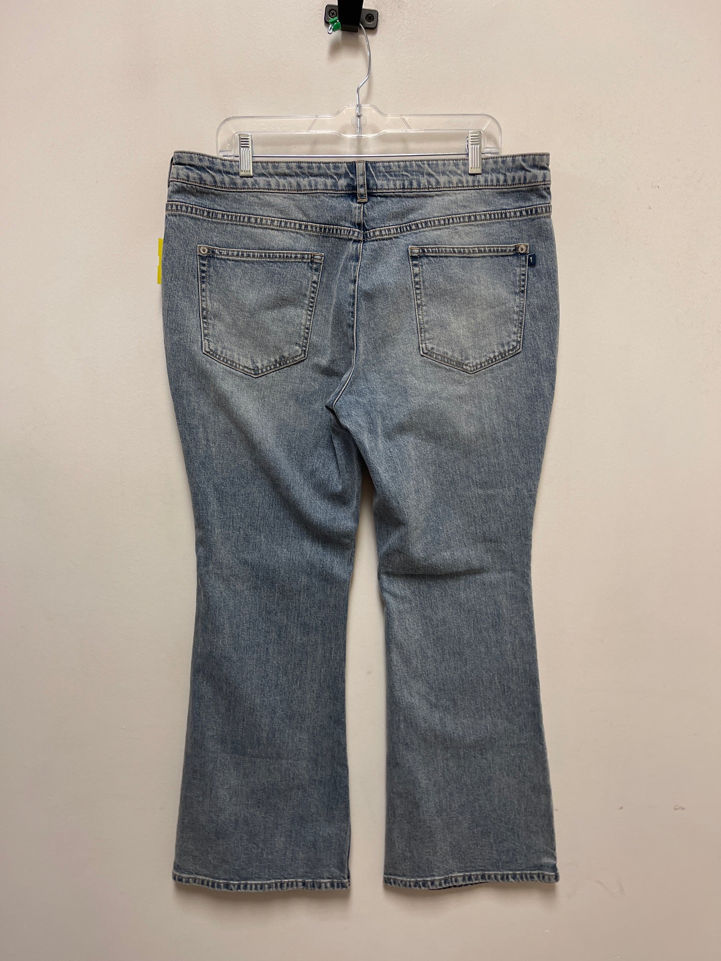 Jeans Flared By Pilcro In Blue Denim, Size: 16