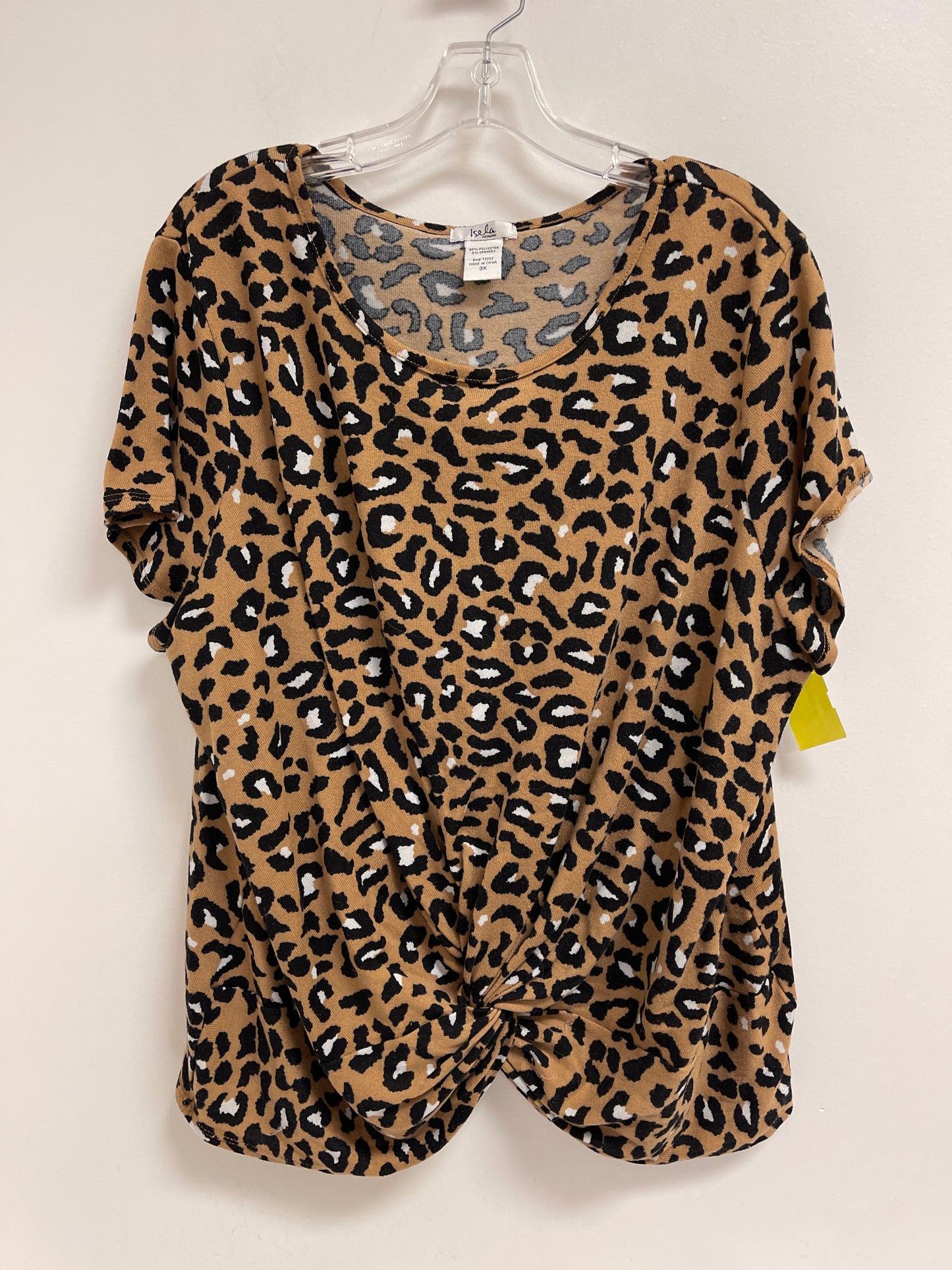 Top Short Sleeve By Clothes Mentor In Animal Print, Size: 3x