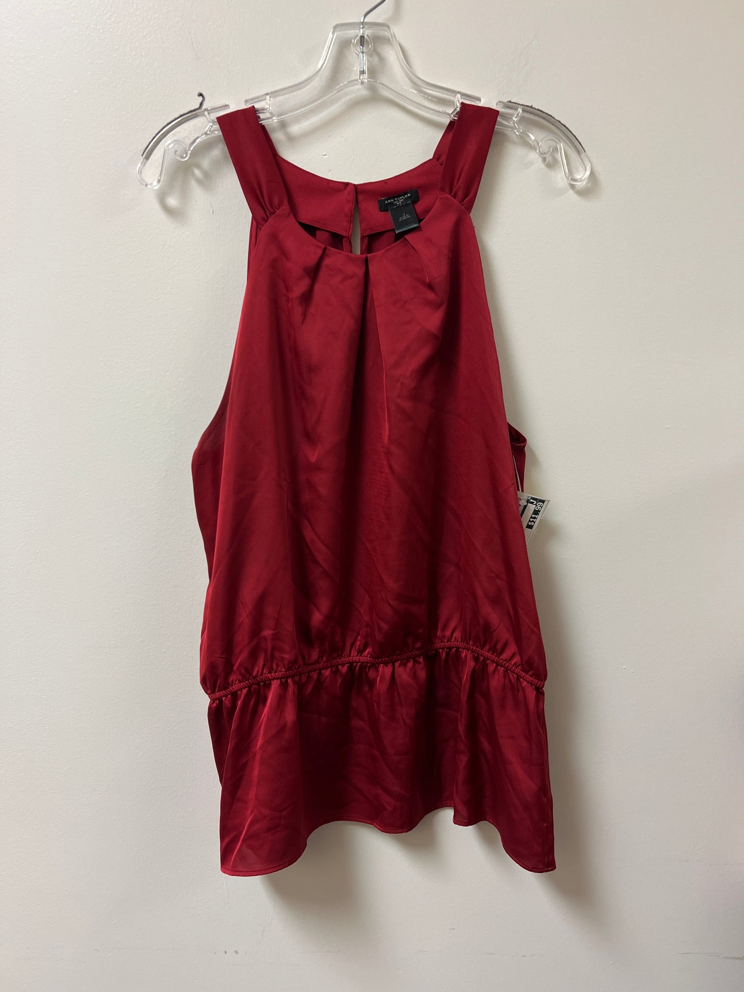 Top Sleeveless By Ann Taylor In Red, Size: Xl