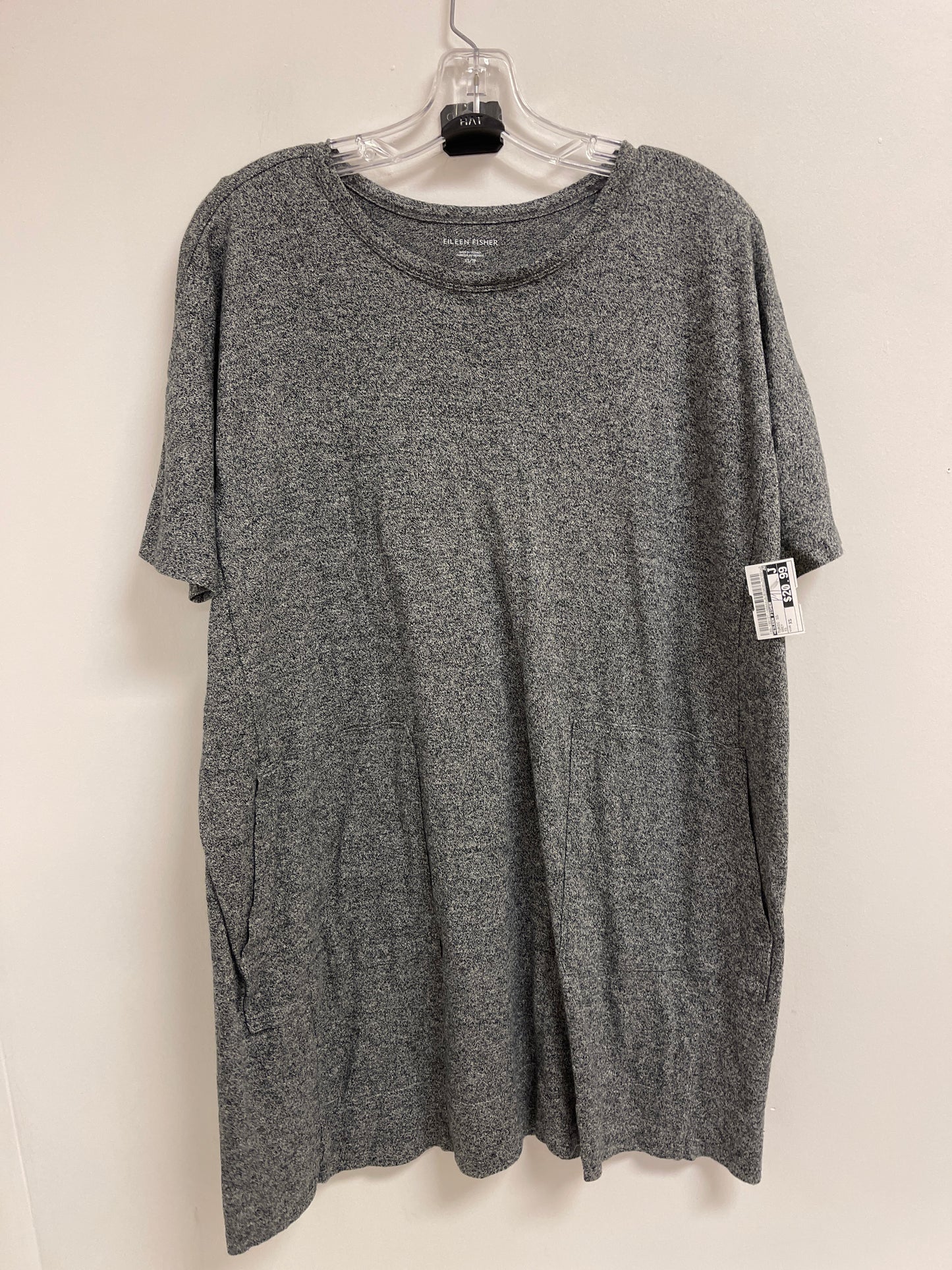 Tunic Short Sleeve By Eileen Fisher In Grey, Size: Xs