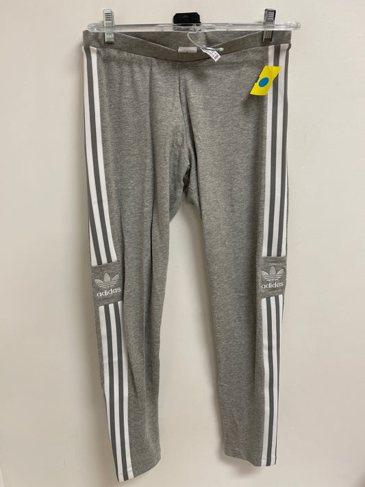 Athletic Pants By Adidas In Grey, Size: M