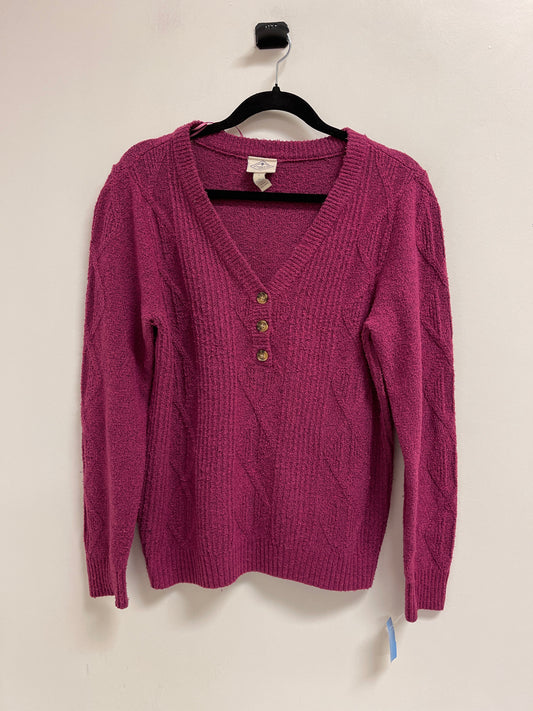 Sweater Cardigan By St Johns Bay In Pink, Size: M