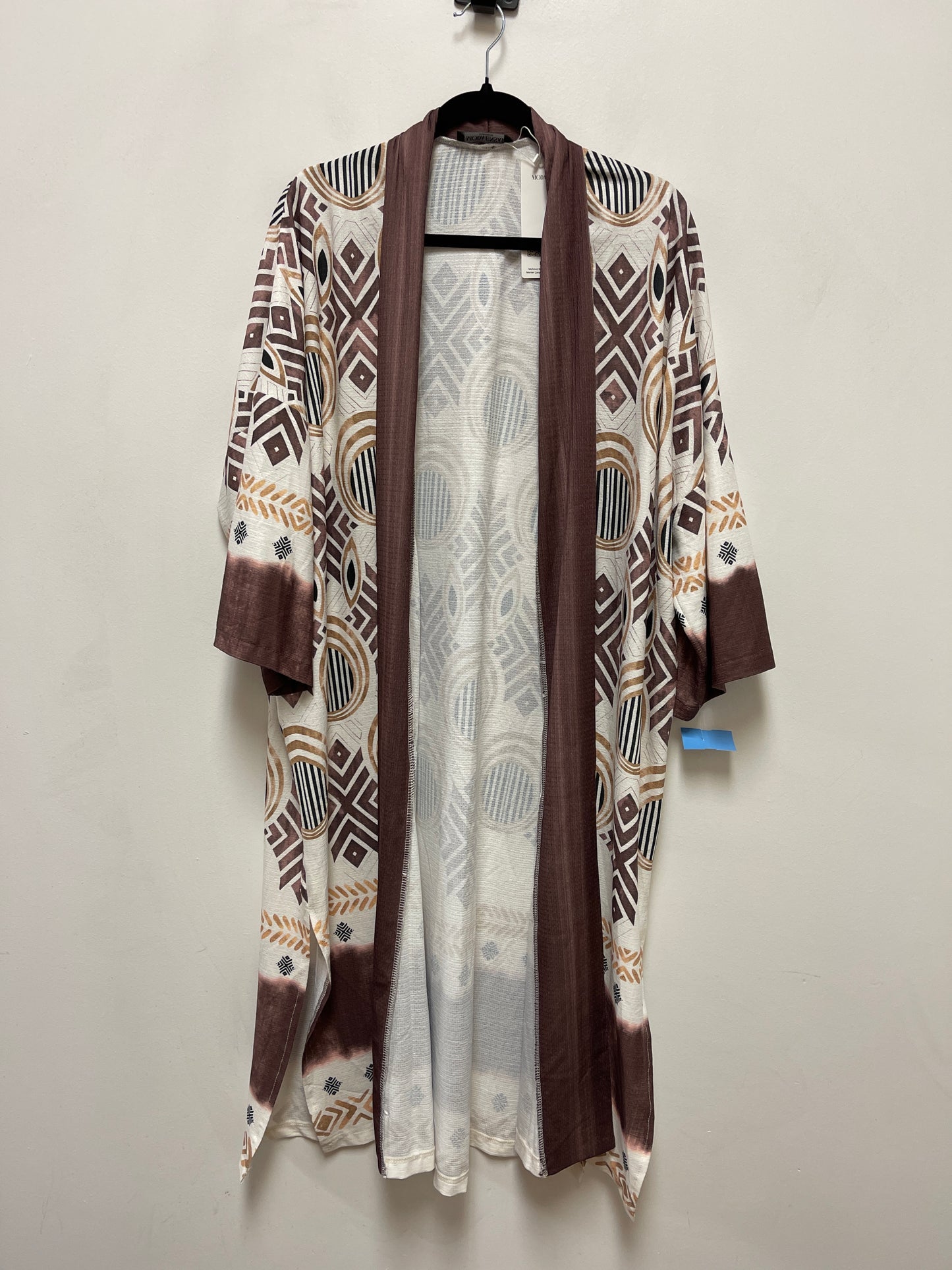 Kimono By Clothes Mentor In Brown, Size: Osfm