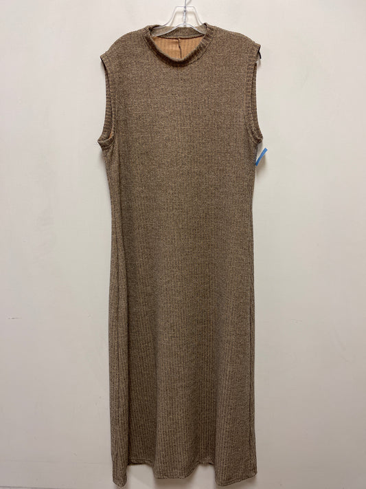 Dress Casual Maxi By Clothes Mentor In Tan, Size: L