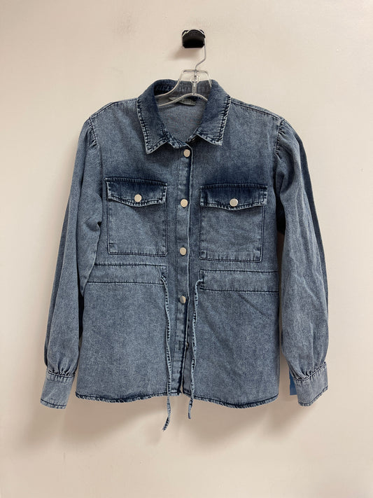 Jacket Denim By Clothes Mentor In Blue Denim, Size: M