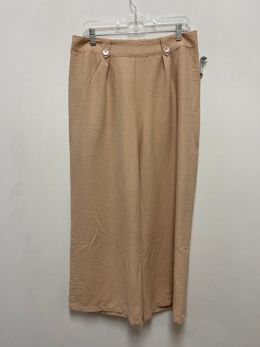 Pants Wide Leg By Clothes Mentor In Tan, Size: 12