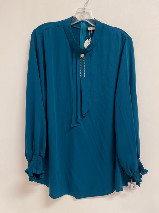 Top Long Sleeve By Clothes Mentor In Blue, Size: Xl