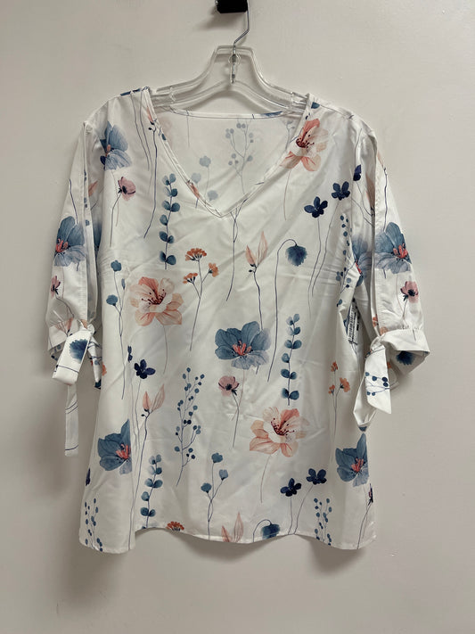 Top Short Sleeve By Clothes Mentor In White, Size: L