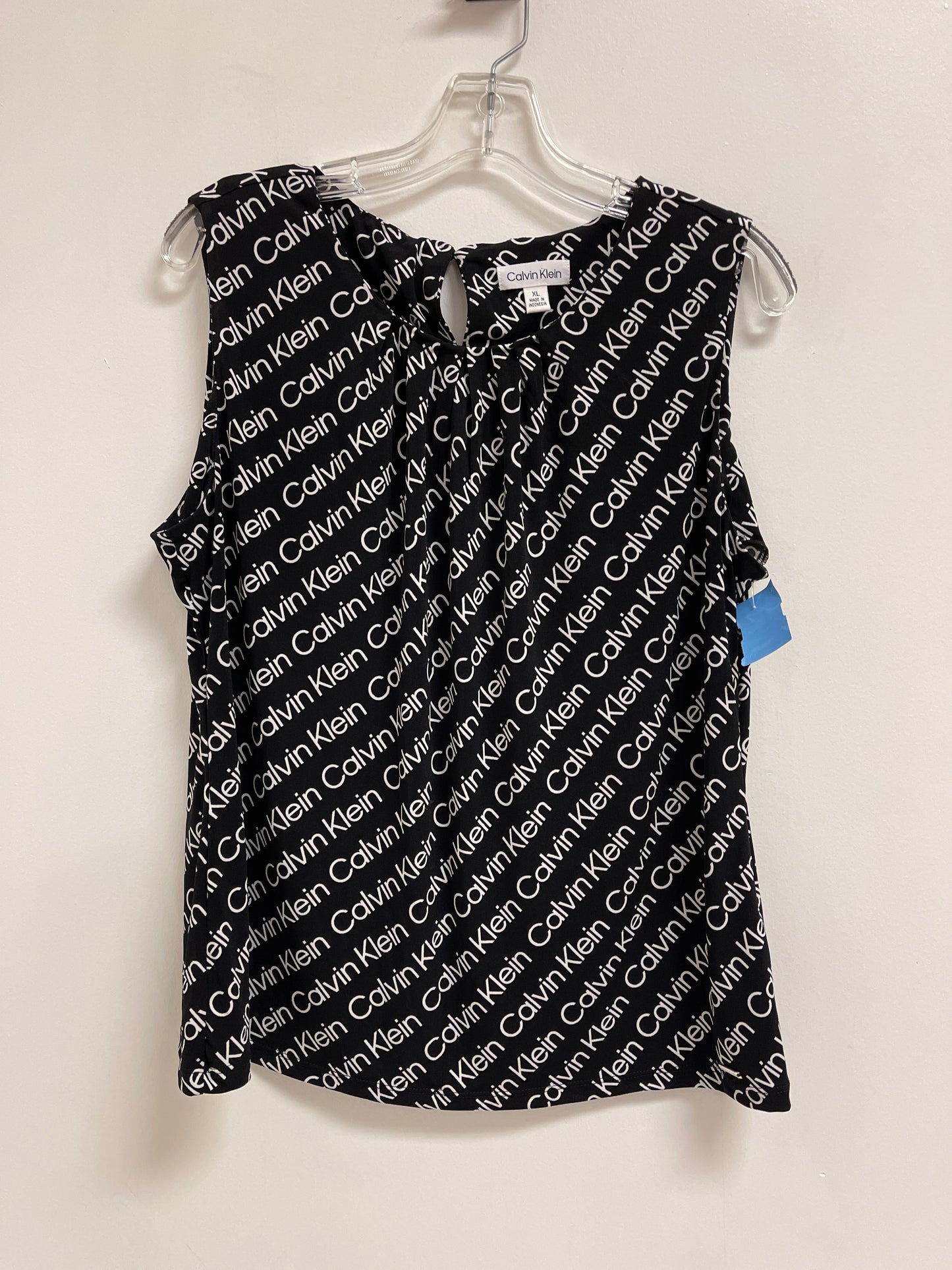 Top Sleeveless By Calvin Klein In Black, Size: Xl