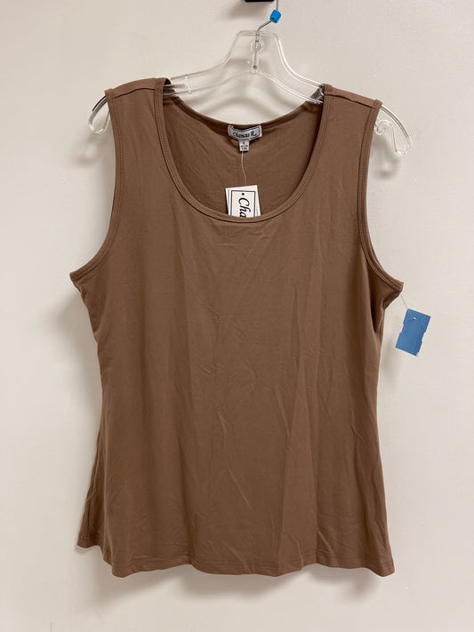 Top Sleeveless By Clothes Mentor In Tan, Size: Xl