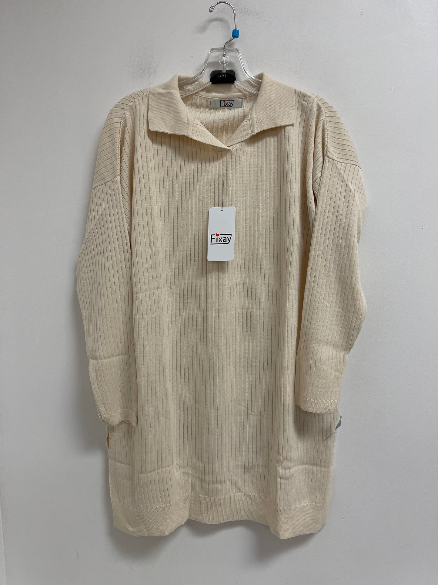 Tunic Long Sleeve By Clothes Mentor In Cream, Size: Xl