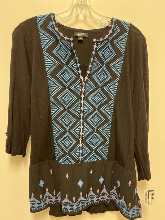 Top Long Sleeve By Lucky Brand In Black, Size: L