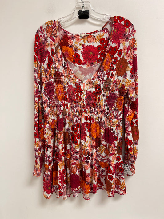 Top Long Sleeve By Jane And Delancey In Floral Print, Size: L