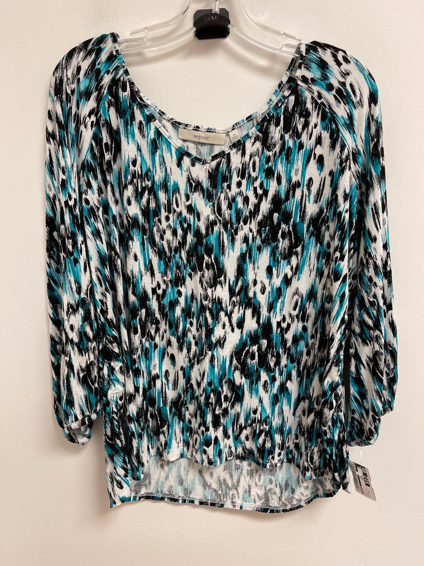 Top Long Sleeve By Sejour In Blue, Size: 2x