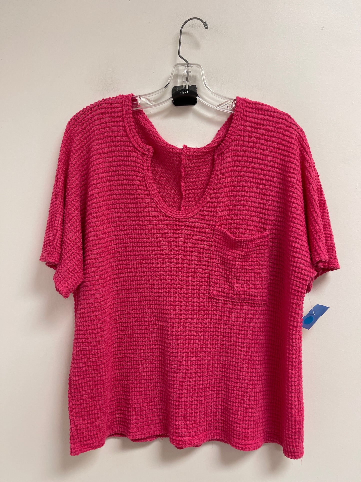 Top Short Sleeve By Zenana Outfitters In Pink, Size: S