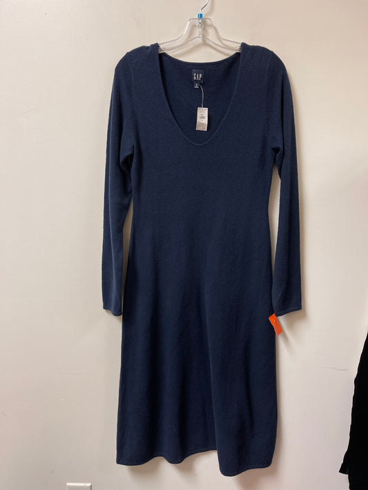 Dress Casual Midi By Gap In Navy, Size: S