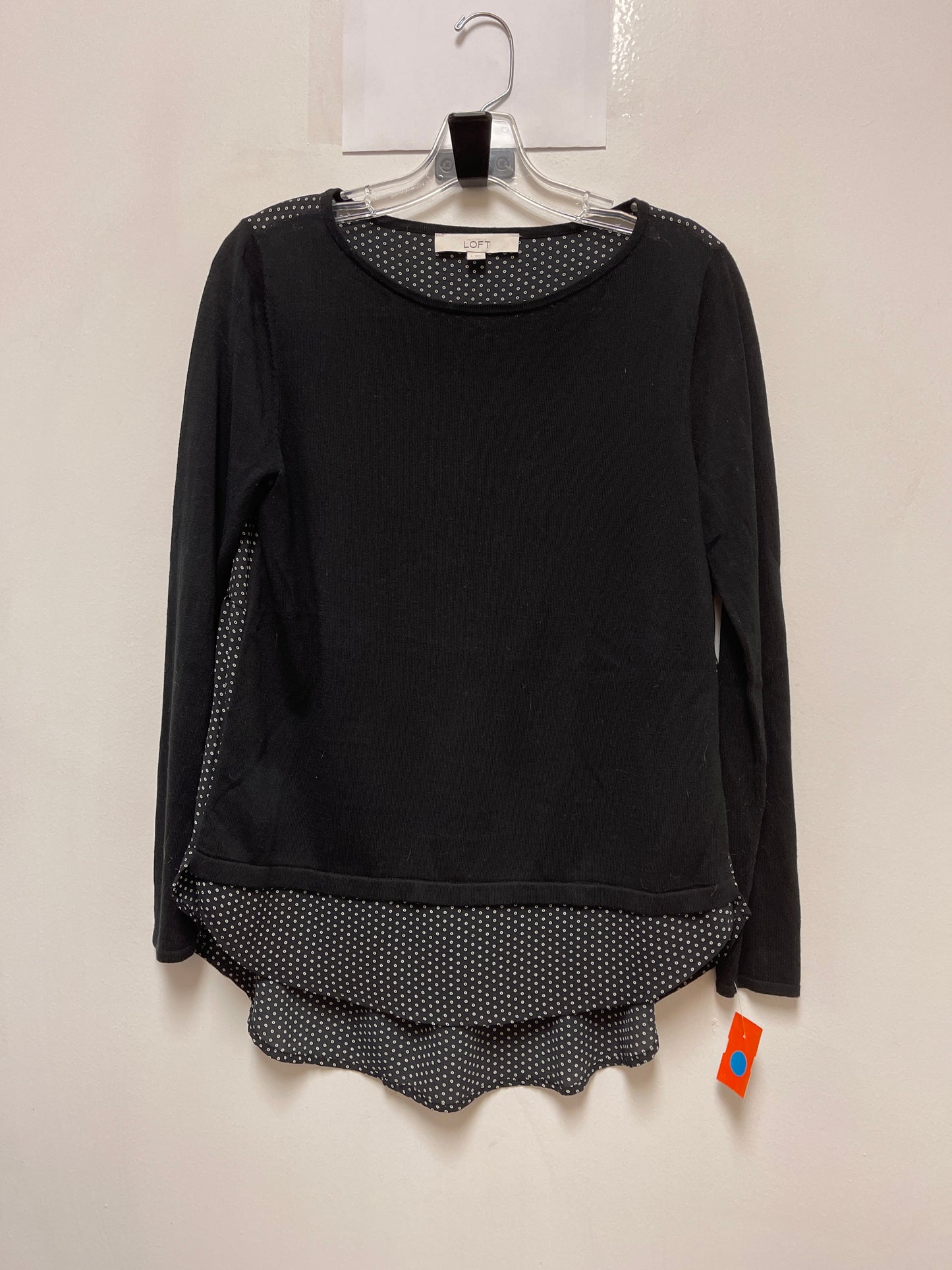 Top Long Sleeve By Loft In Black, Size: S