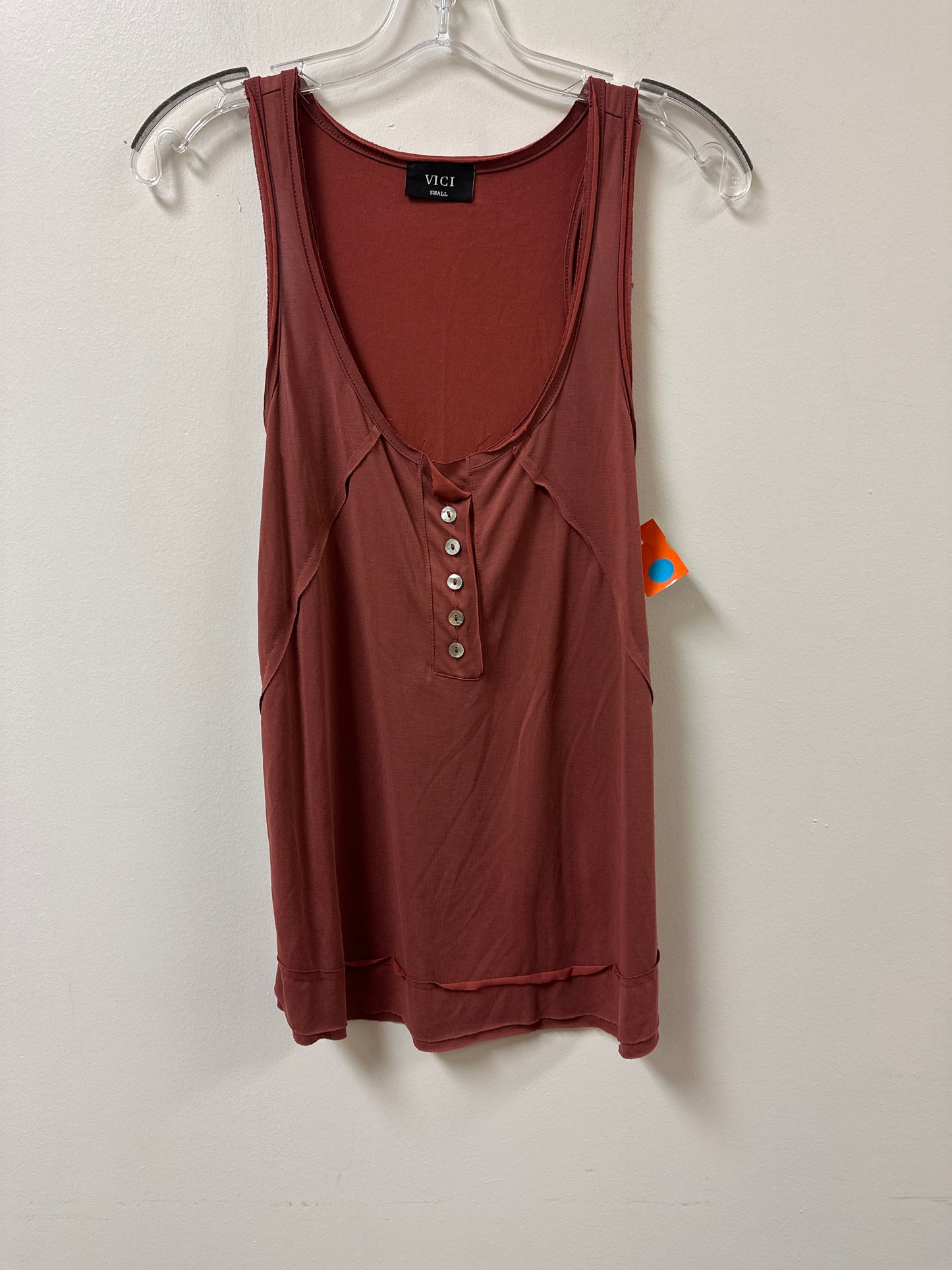 Top Sleeveless By Vici In Orange, Size: S