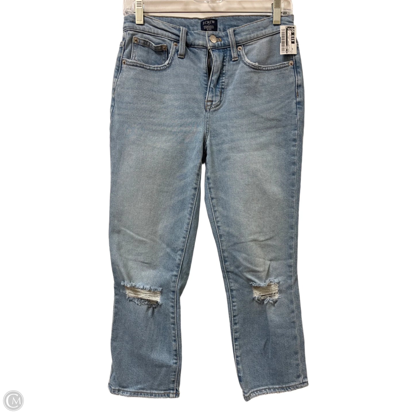 Jeans Straight By J. Crew In Blue Denim, Size: 4p