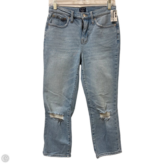 Jeans Straight By J. Crew In Blue Denim, Size: 4p