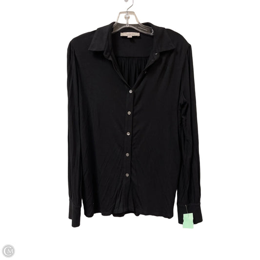 Blouse Long Sleeve By Loft In Black, Size: M
