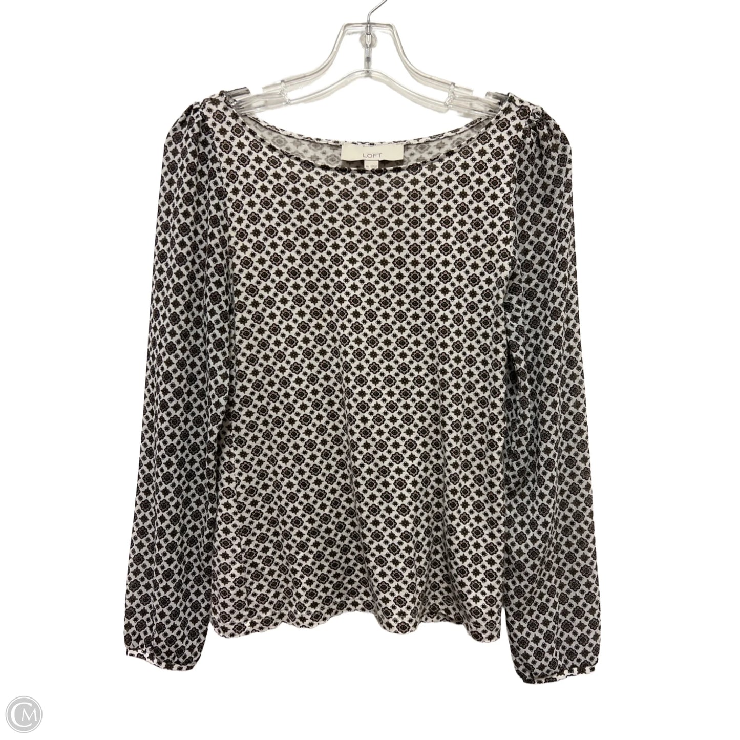 Top Long Sleeve By Loft In Brown, Size: Xs