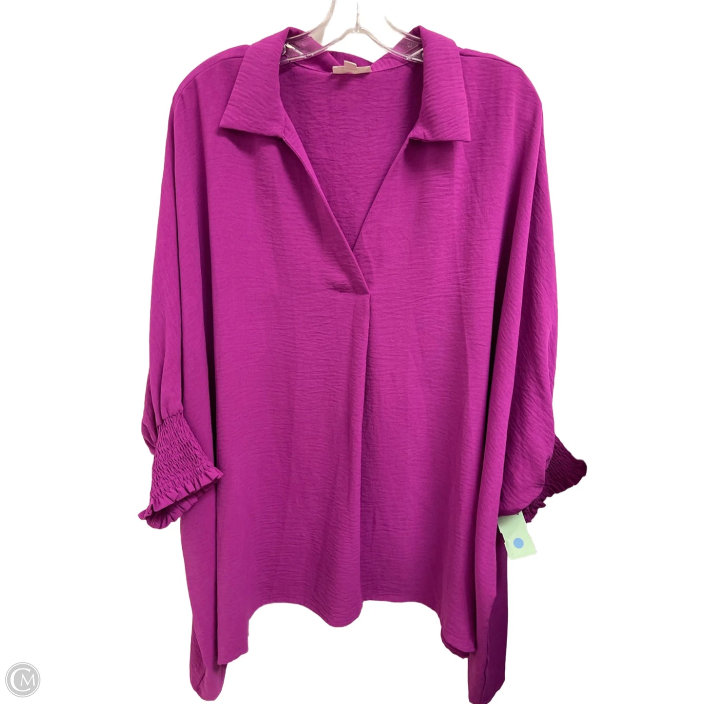 Top Long Sleeve By Oddi In Purple, Size: 2x