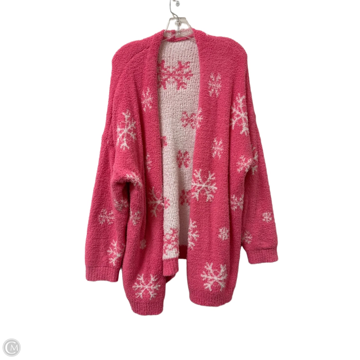 Sweater Cardigan By Clothes Mentor In Pink, Size: 2x