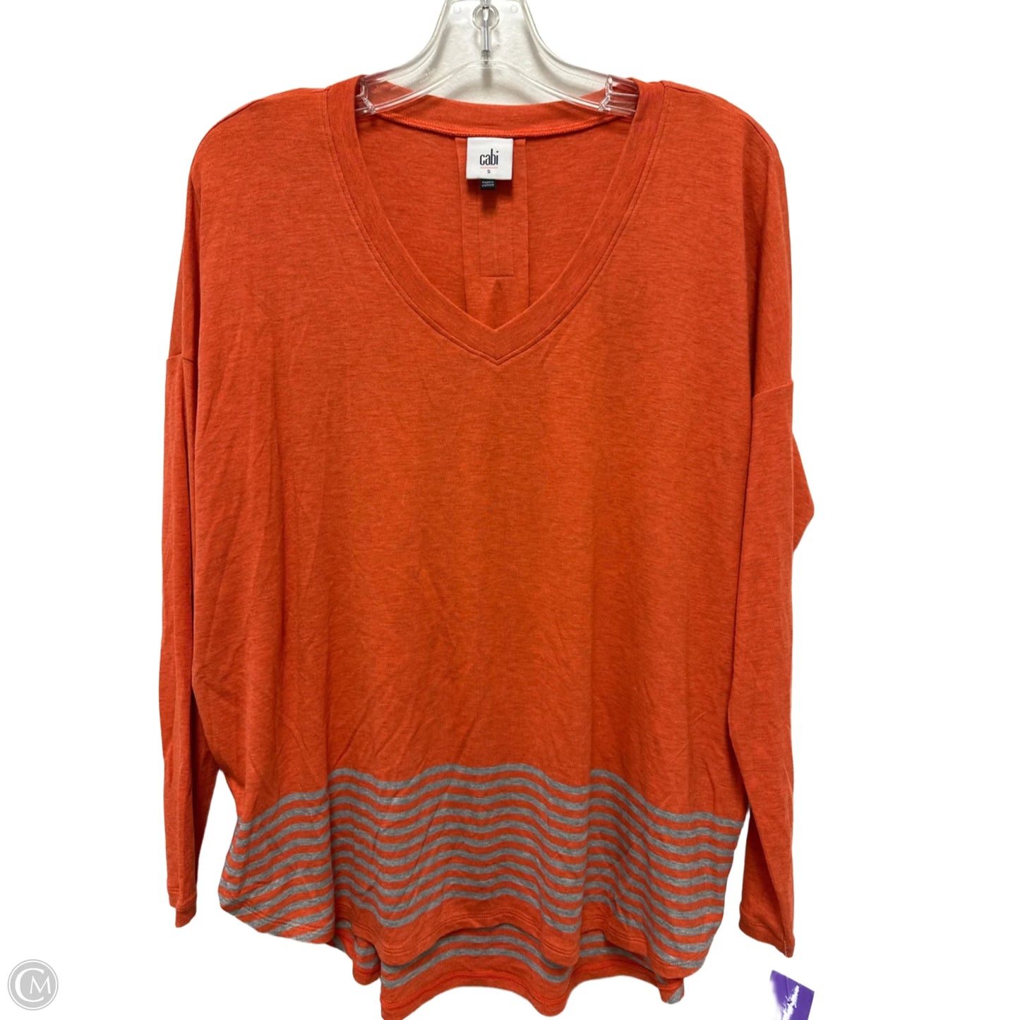 Top Long Sleeve By Cabi In Orange, Size: S