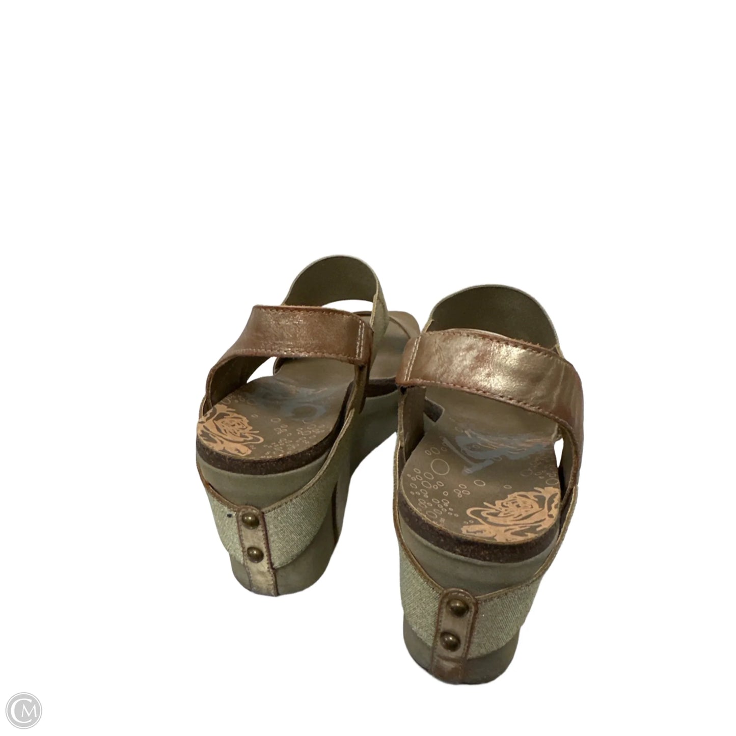 Sandals Heels Wedge By Otbt In Tan, Size: 10