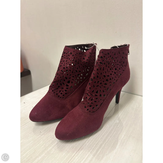 Boots Ankle Heels By Impo In Purple, Size: 12