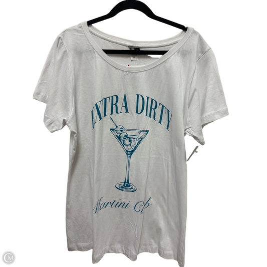Top Short Sleeve By Clothes Mentor In White, Size: 3x