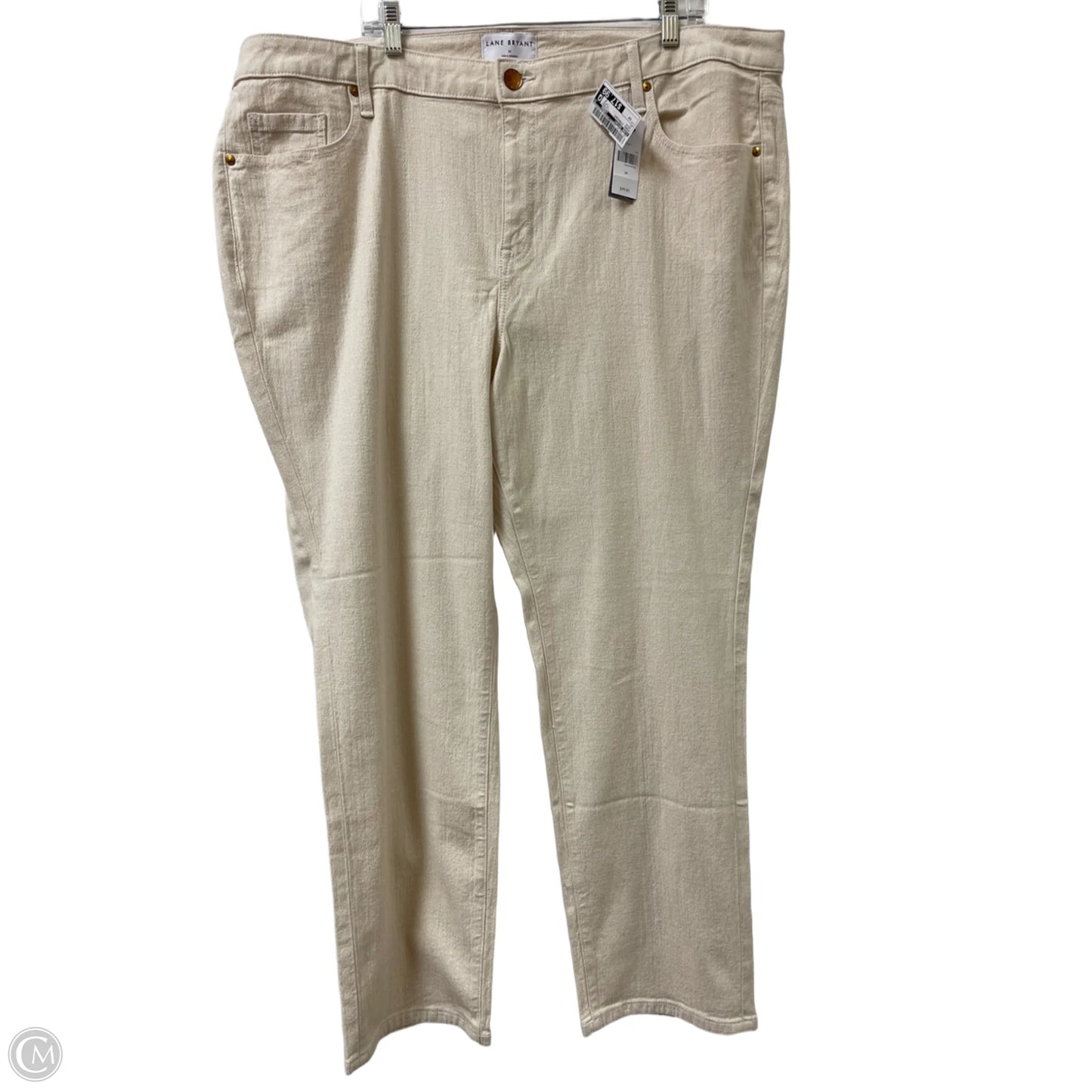 Jeans Straight By Lane Bryant In Cream, Size: 24