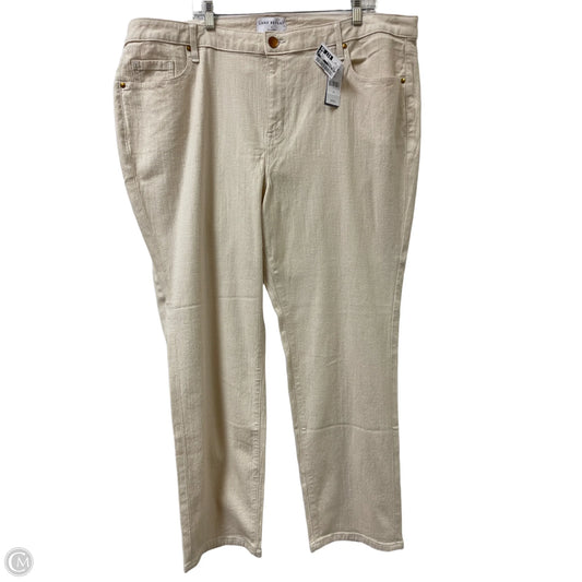 Jeans Straight By Lane Bryant In Cream, Size: 24