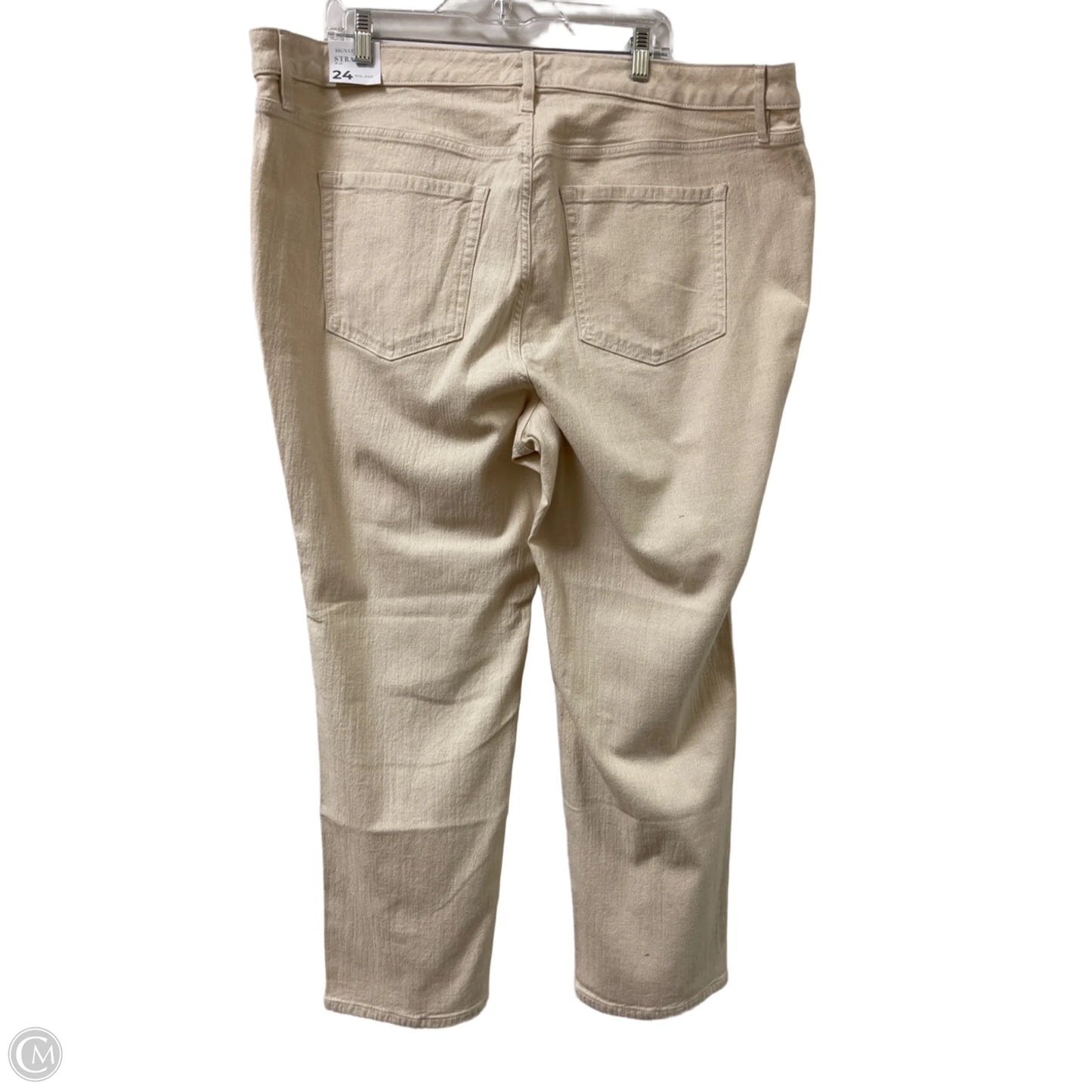 Jeans Straight By Lane Bryant In Cream, Size: 24