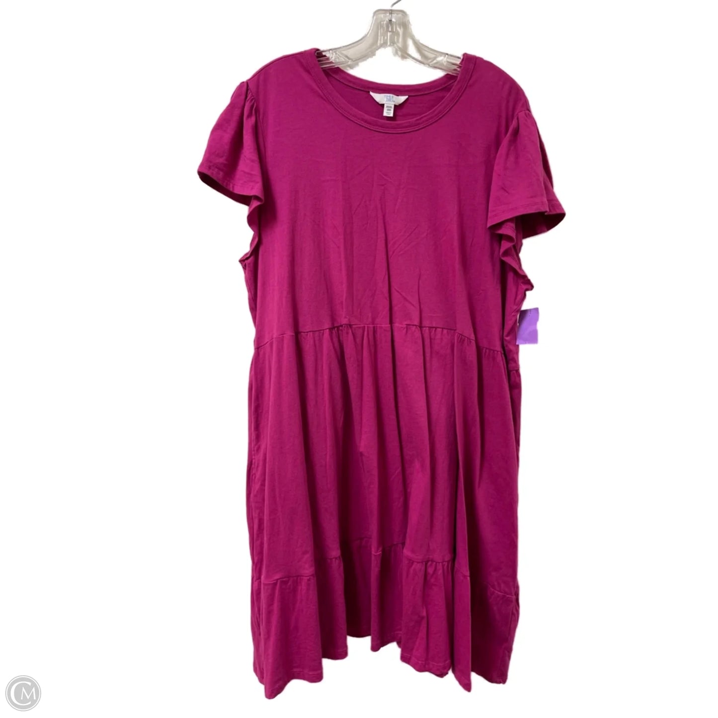 Dress Casual Midi By Time And Tru In Purple, Size: 3x
