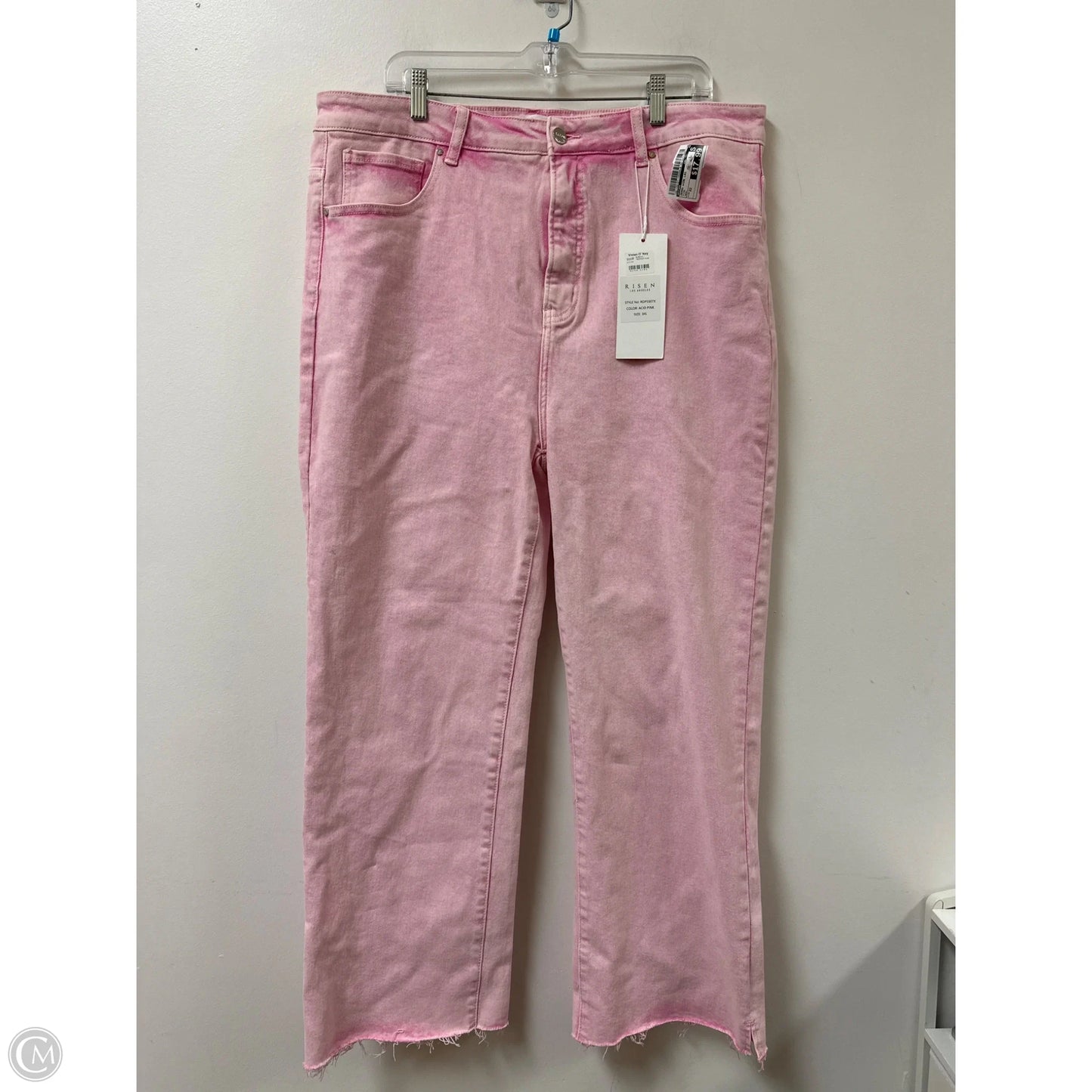 Jeans Wide Leg By Risen In Pink, Size: 22