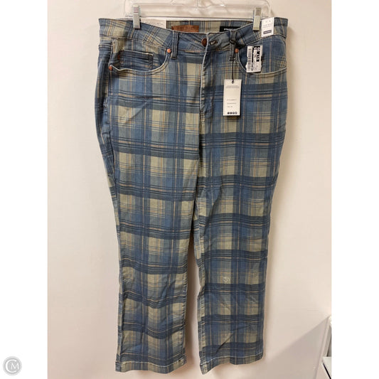 Jeans Straight By Judy Blue In Plaid Pattern, Size: 18