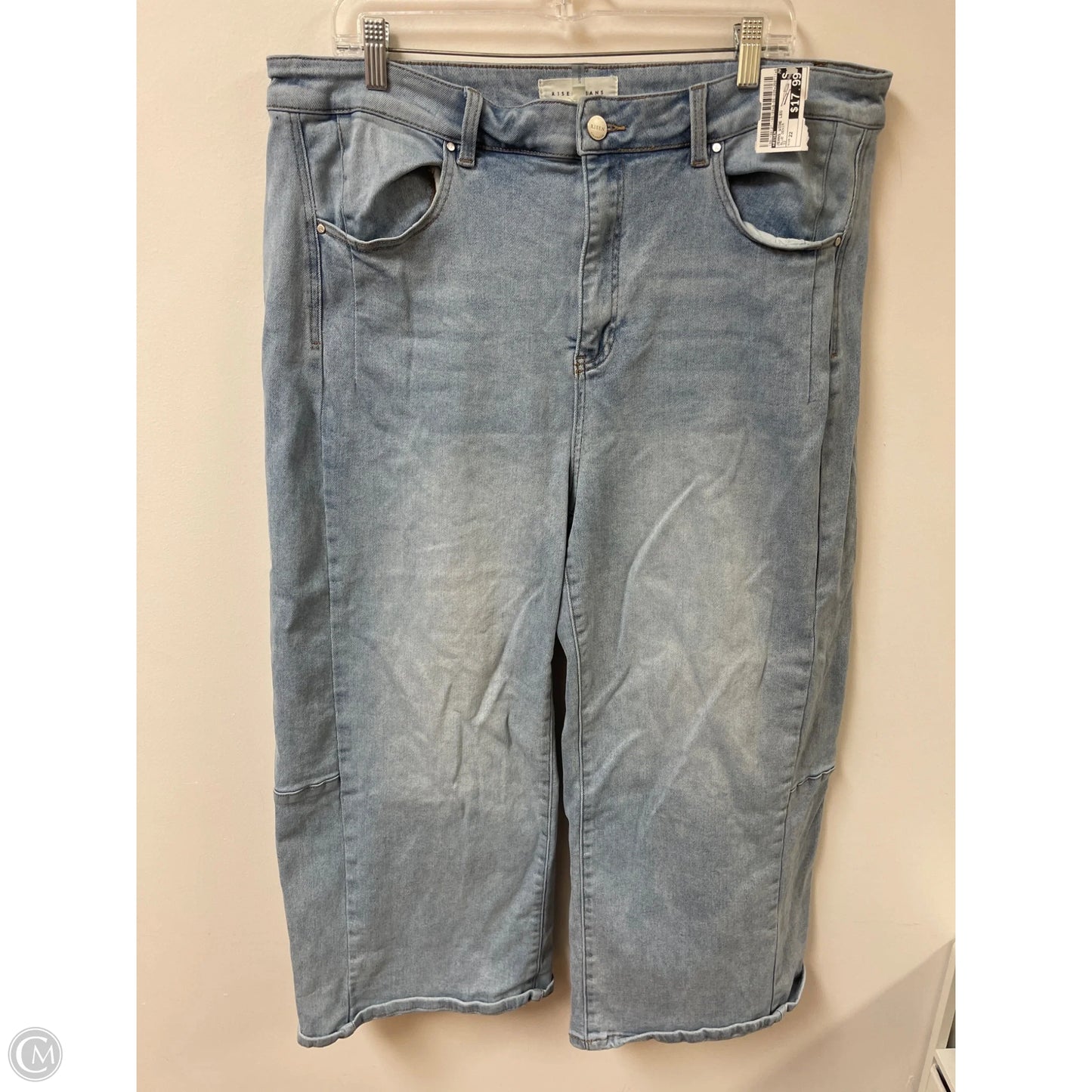 Jeans Wide Leg By Risen In Blue Denim, Size: 22