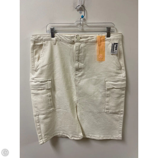 Skirt Midi By Risen In Cream, Size: 22