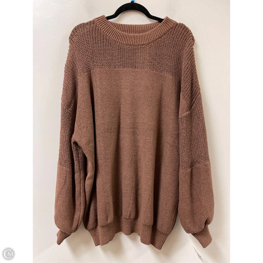 Sweater By Clothes Mentor In Brown, Size: 2x