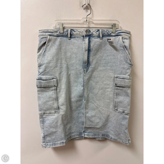 Skirt Mini & Short By Risen In Blue Denim, Size: 3x