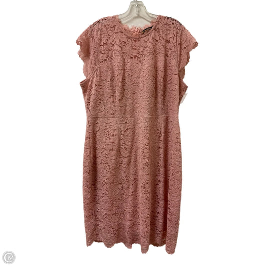 Dress Party Midi By Clothes Mentor In Pink, Size: 3x
