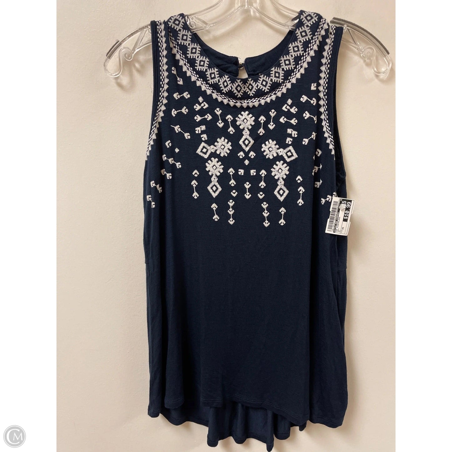 Top Sleeveless By Style And Company In Navy, Size: Xs