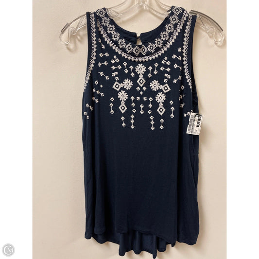Top Sleeveless By Style And Company In Navy, Size: Xs