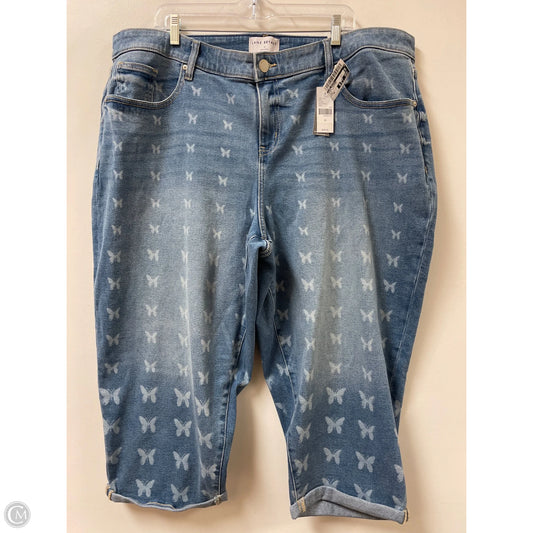 Jeans Cropped By Lane Bryant In Blue Denim, Size: 20