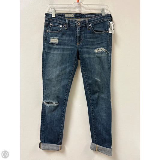 Jeans Cropped By Adriano Goldschmied In Blue Denim, Size: 2