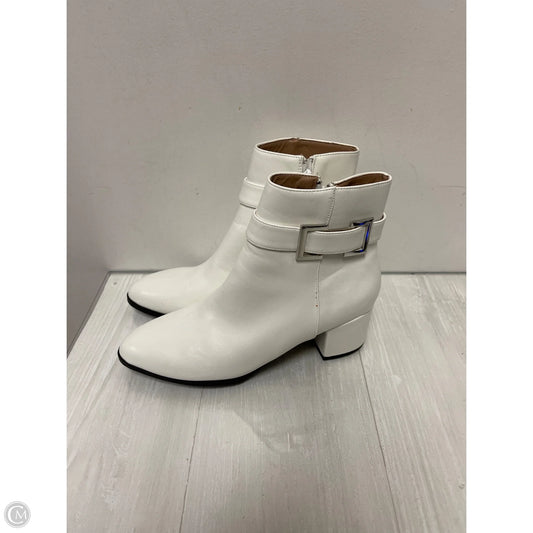 Boots Ankle Heels By Aerosoles In White, Size: 10