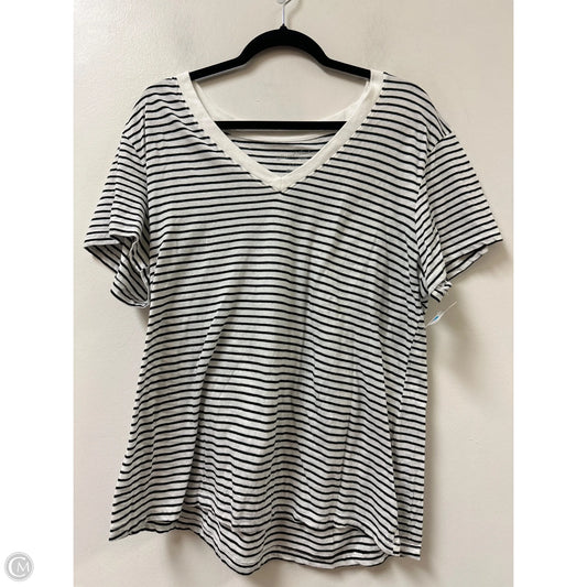 Top Short Sleeve By Universal Thread In Striped Pattern, Size: Xl
