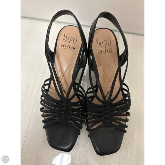 Sandals Heels Kitten By Impo In Black, Size: 9